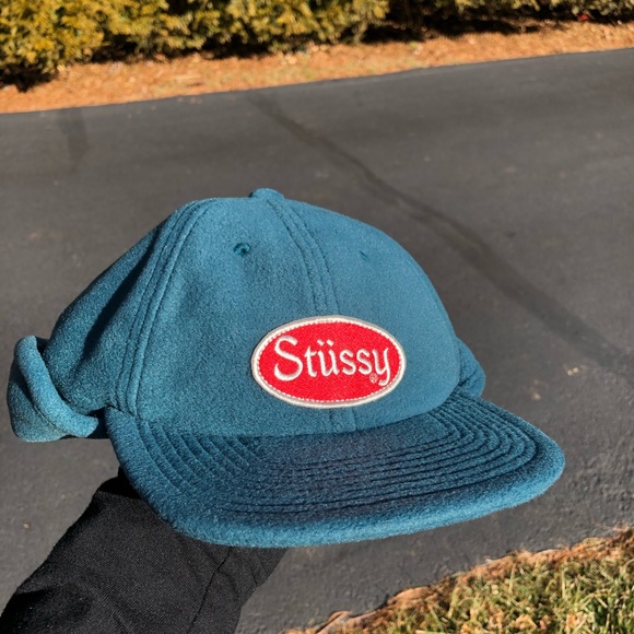stussy ear flap cap
